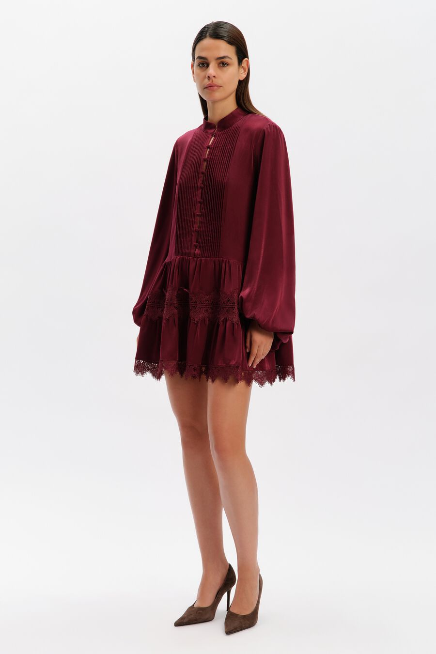 Antonia Lace Trim Mini Dress