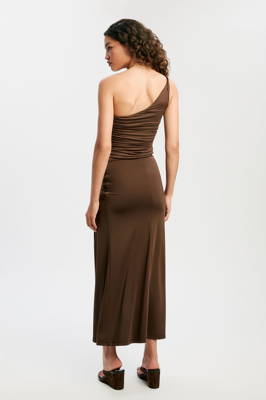 Dion Gold Detail Midi Skirt