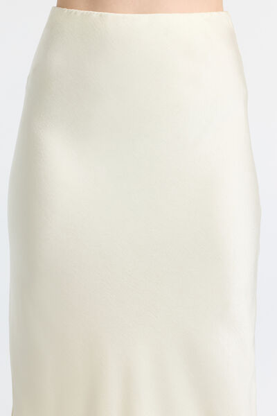 Elisan Lace Satin Midi Skirt