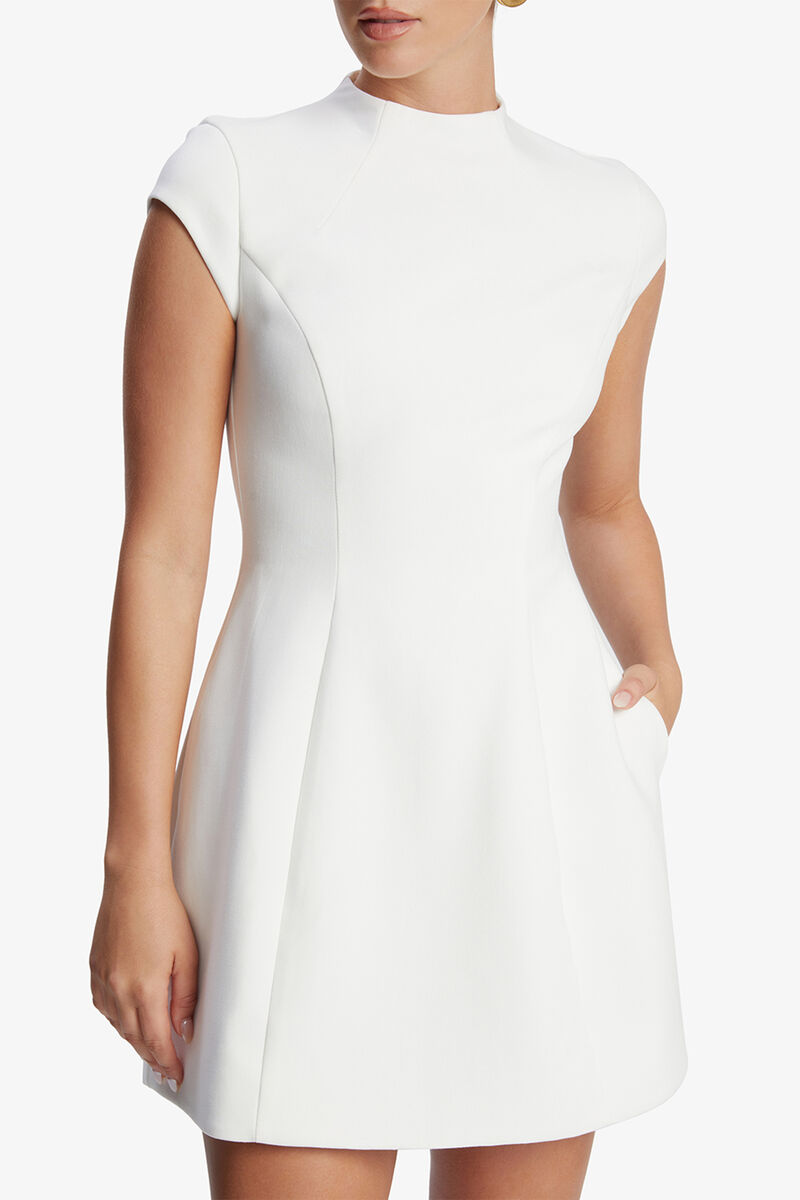DELPHI HOURGLASS MINI DRESS in colour ORCHID WHT