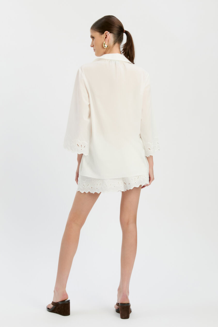 Aleria Cotton Shirt With Trim 