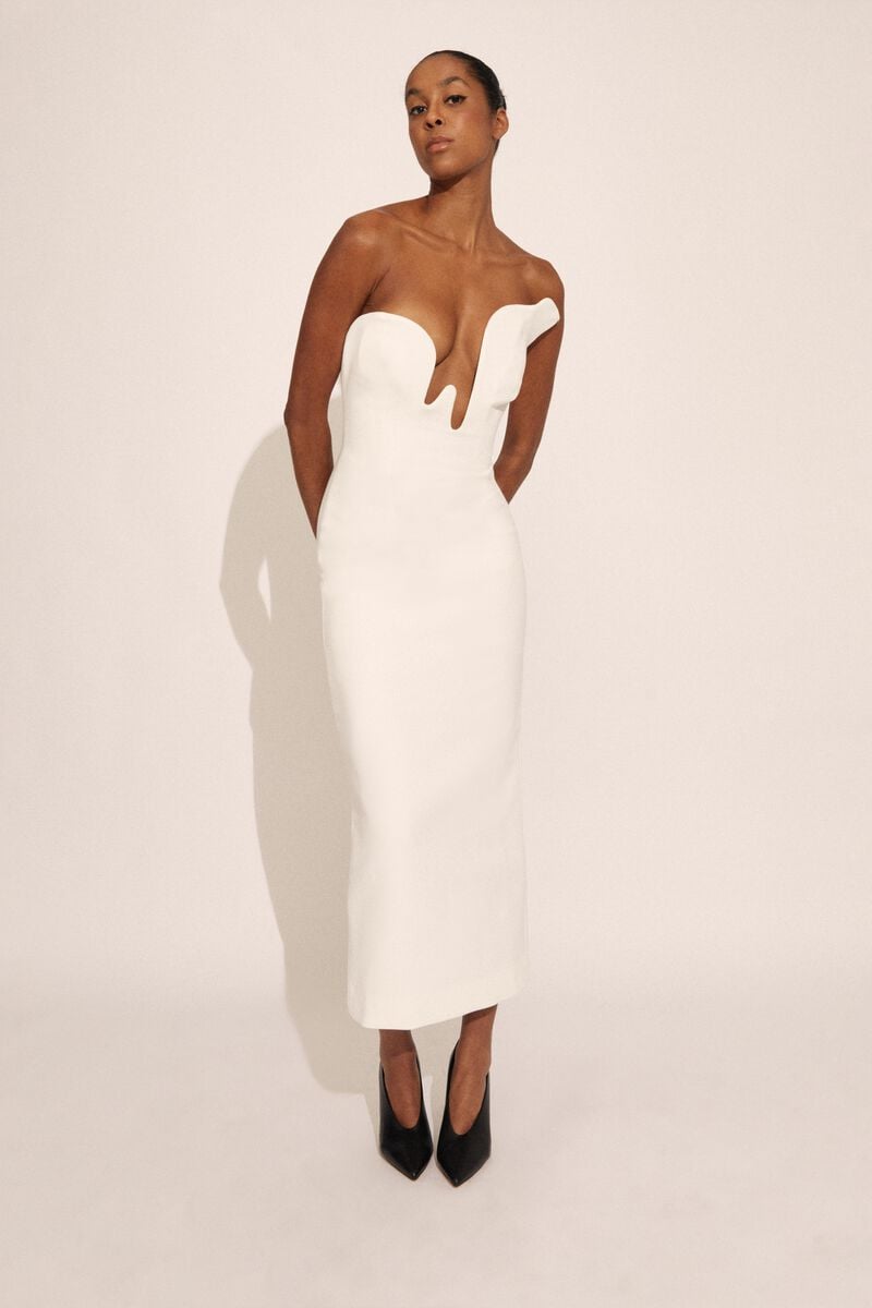 ROSALYN MIDI DRESS in colour ORCHID WHT
