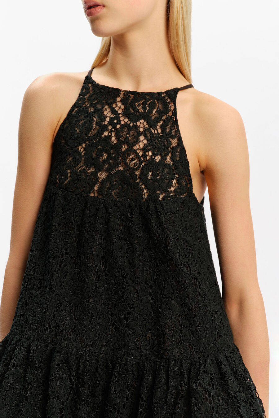 EMMERY BABYDOLL MINI DRESS in colour Black