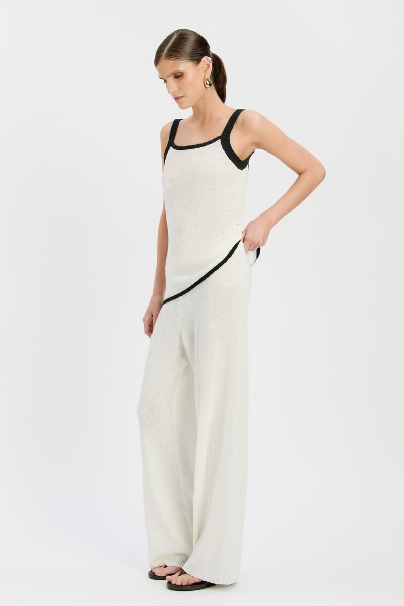 BEATRIZ RELAXED KNIT TOP in colour IVORY