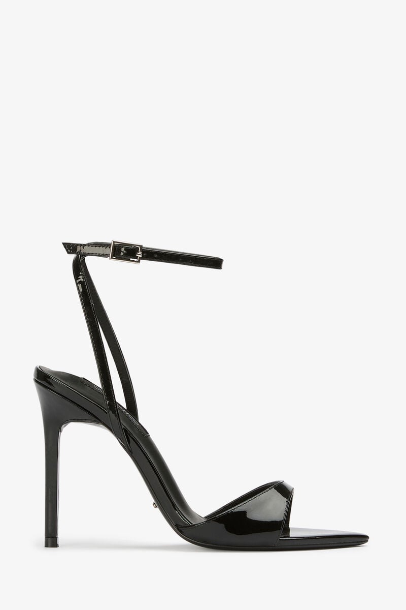MOLLY BLACK PATENT HEELS in colour BLACK