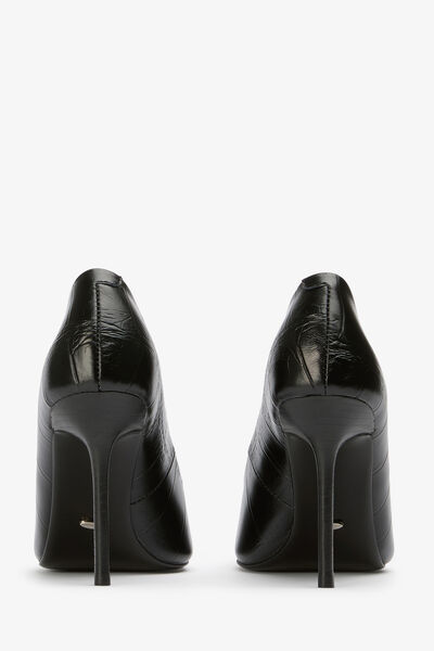 NIKI BLACK CROC HEELS