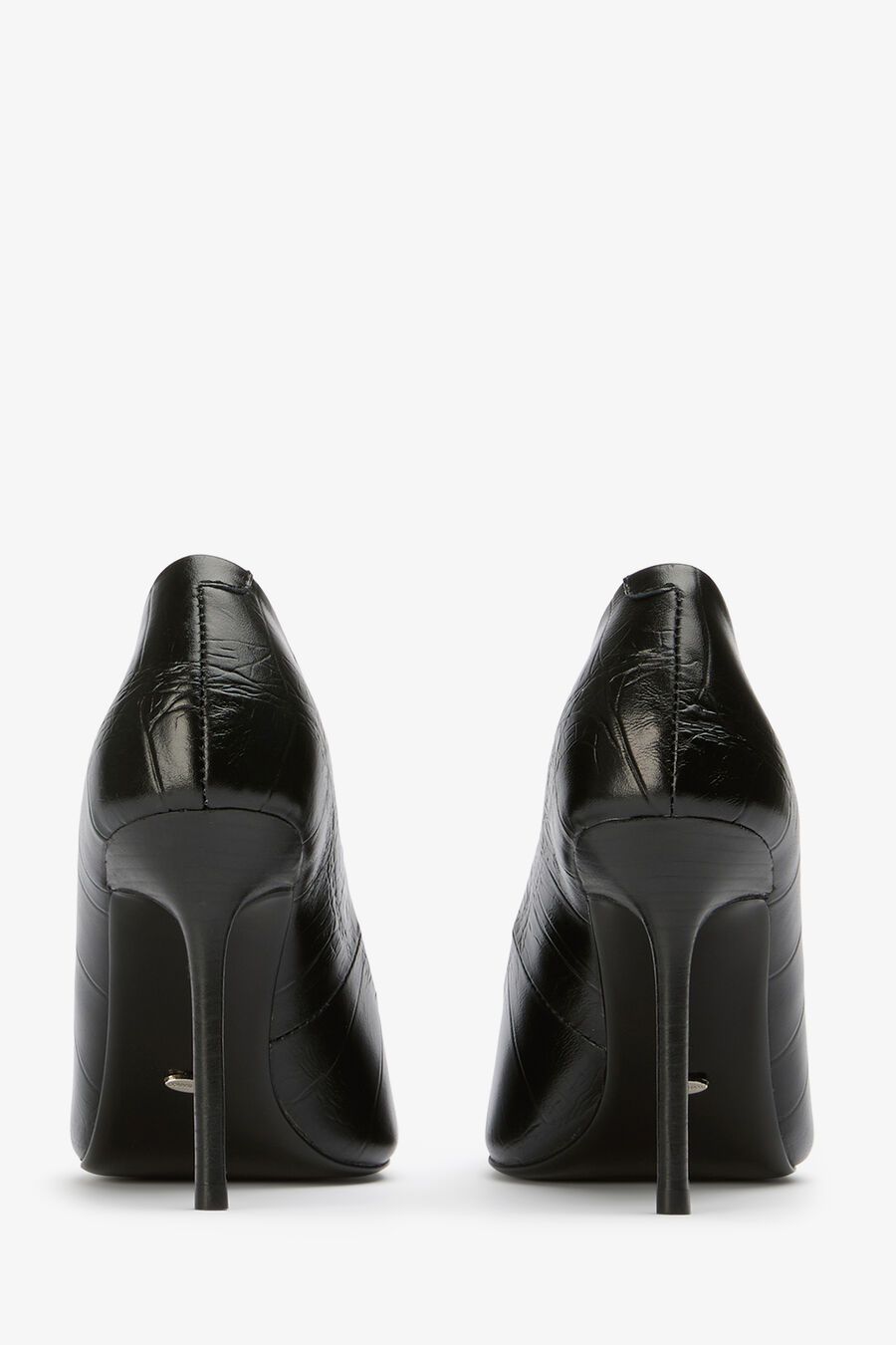 NIKI BLACK CROC HEELS
