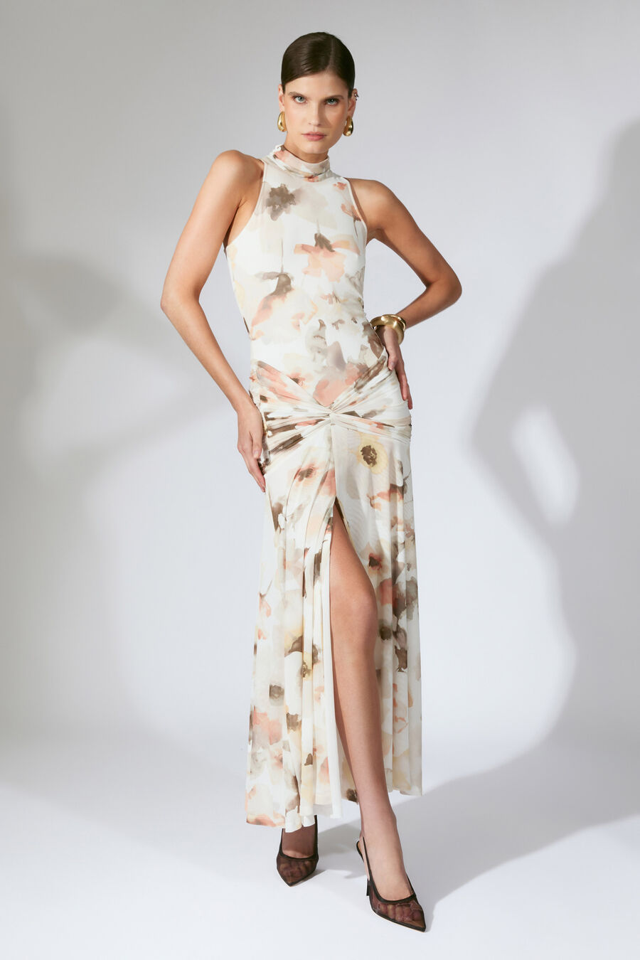 Leanna Mesh Midi Dress