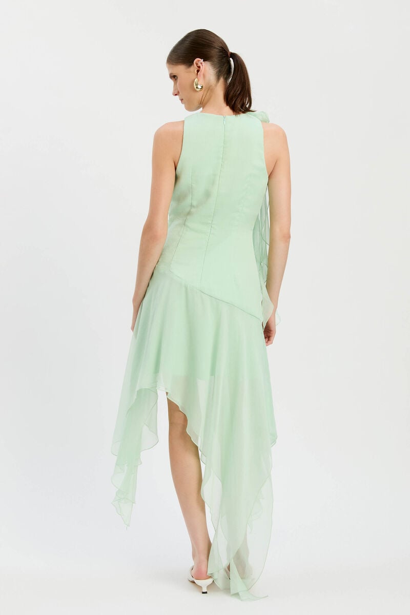 IVANA HIGH LOW MINI DRESS in colour Peppermint