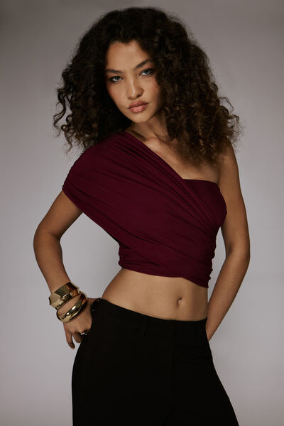 Harley One Shoulder Mesh Top