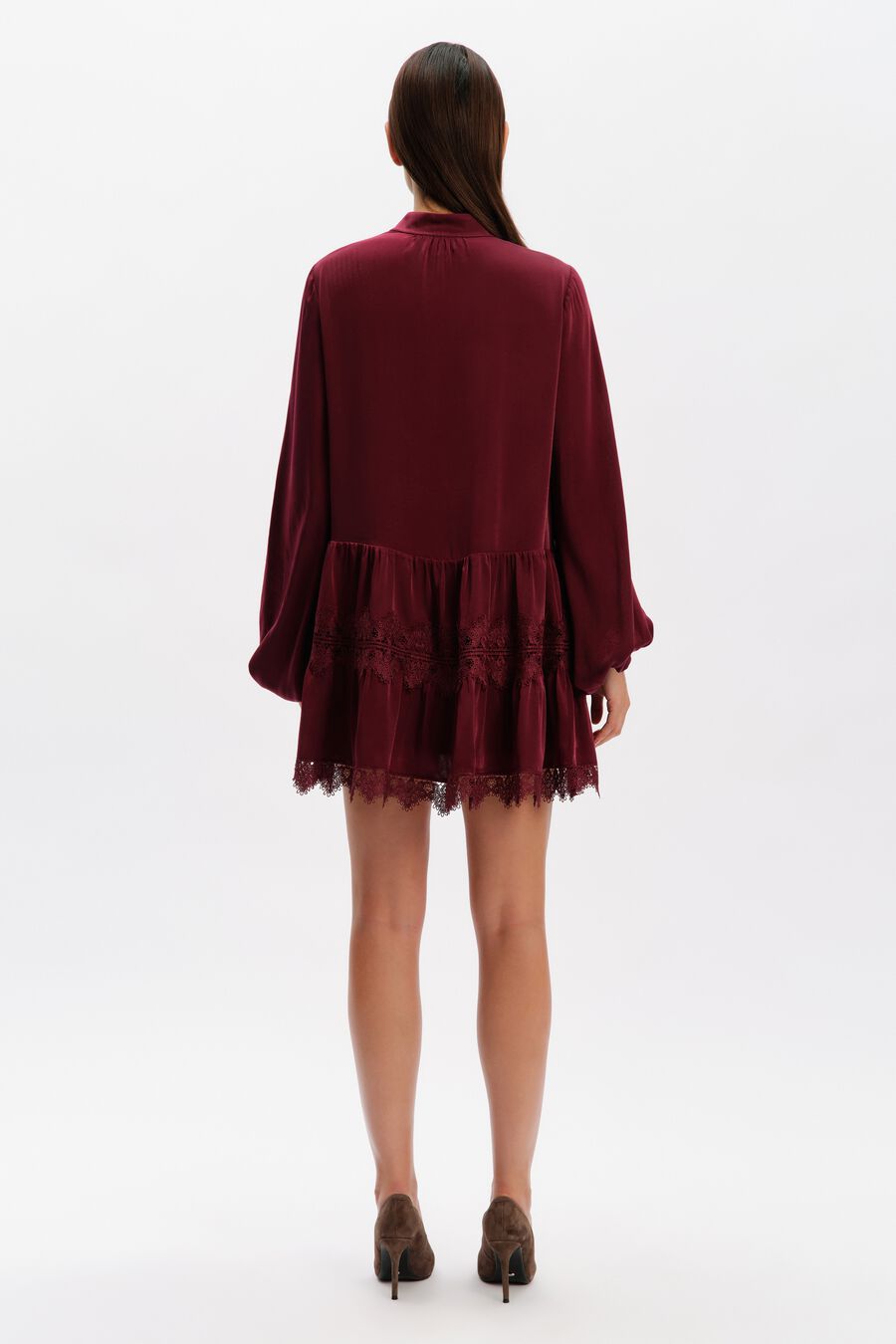 Antonia Lace Trim Mini Dress