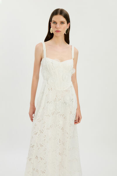 Adaline Broderie Midi Dress