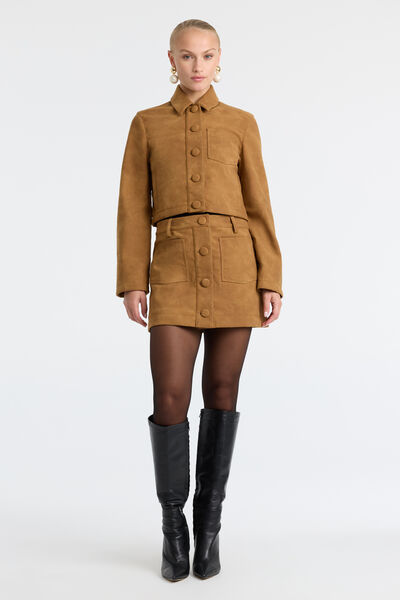 Lorenzo Croc Vegan Suede Skirt