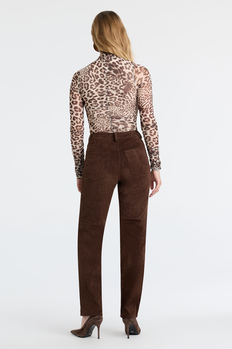 KOURTNEY LONG SLEEVE BODYSUIT in colour Leopard