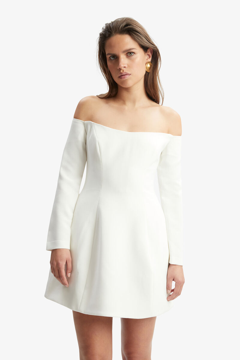 NADENE HOURGLASS MINI DRESS in colour ORCHID WHT
