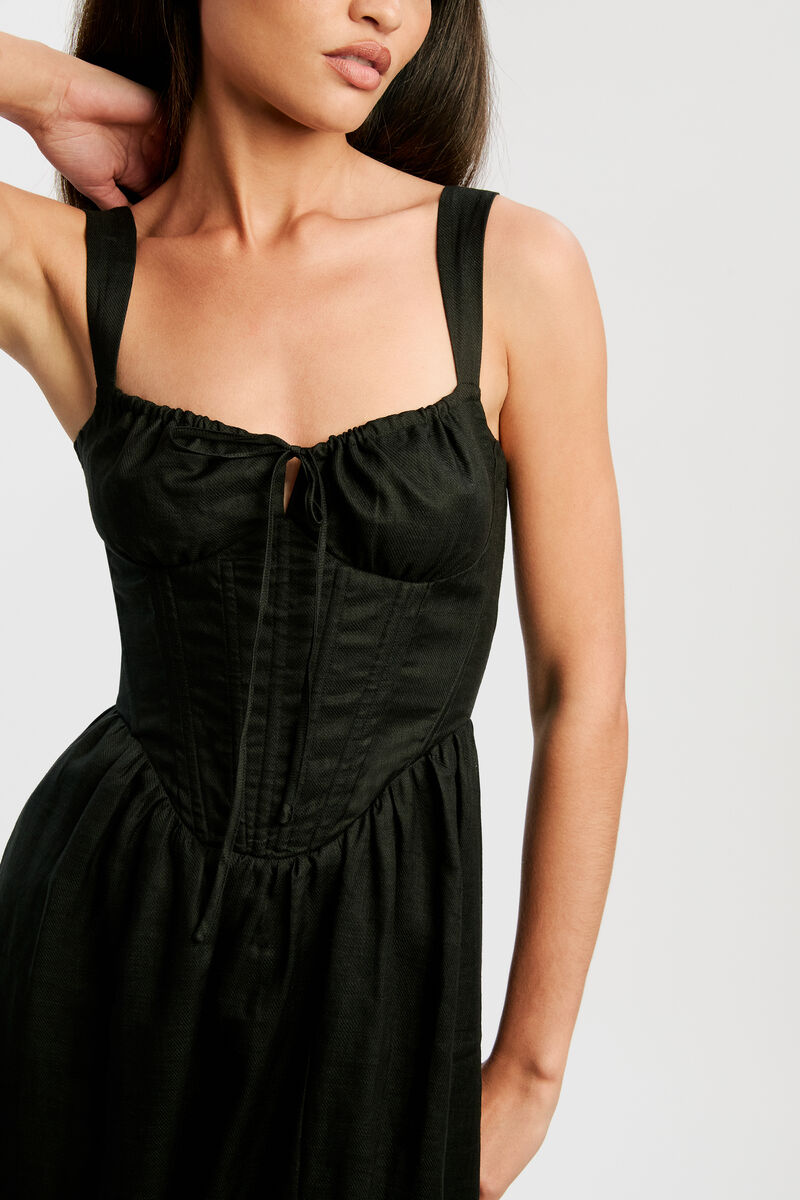 ESRA MIDI DRESS in colour BLACK
