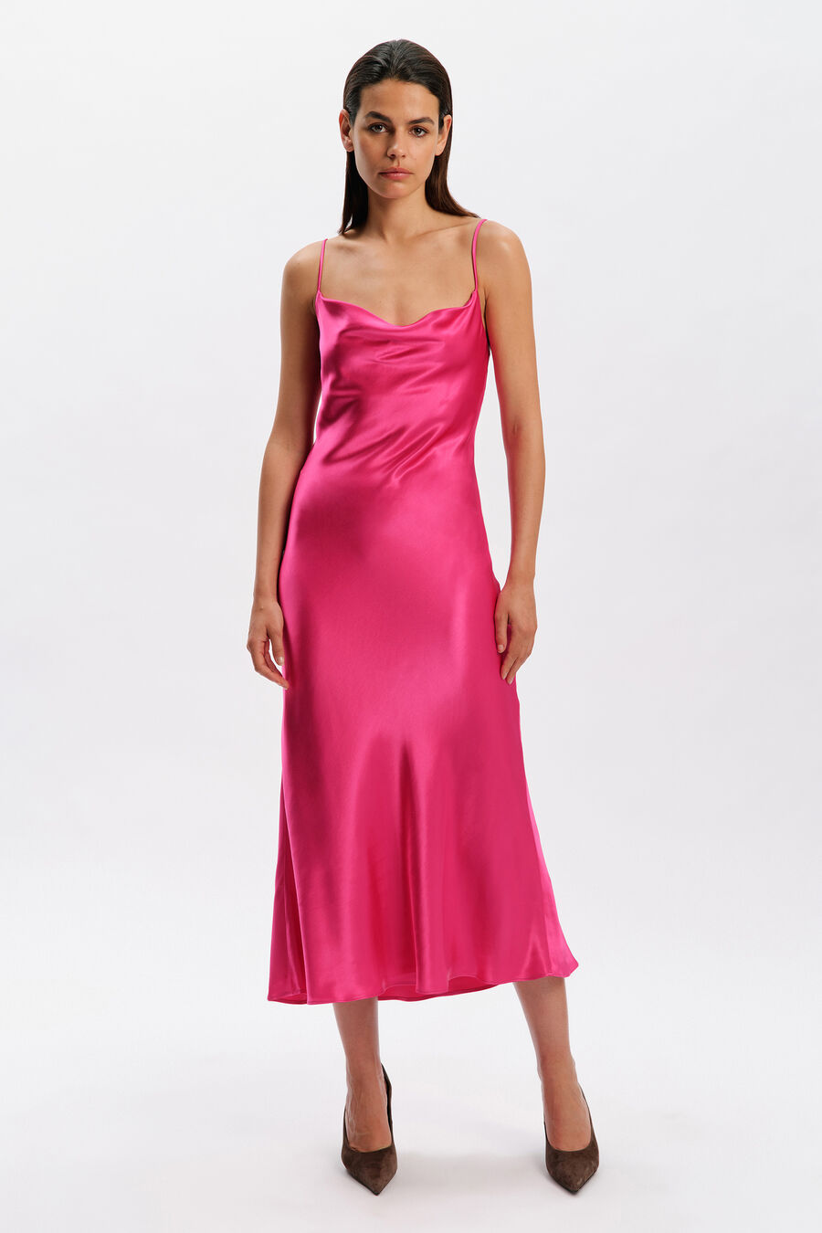 Mirana Satin Slip Midi Dress