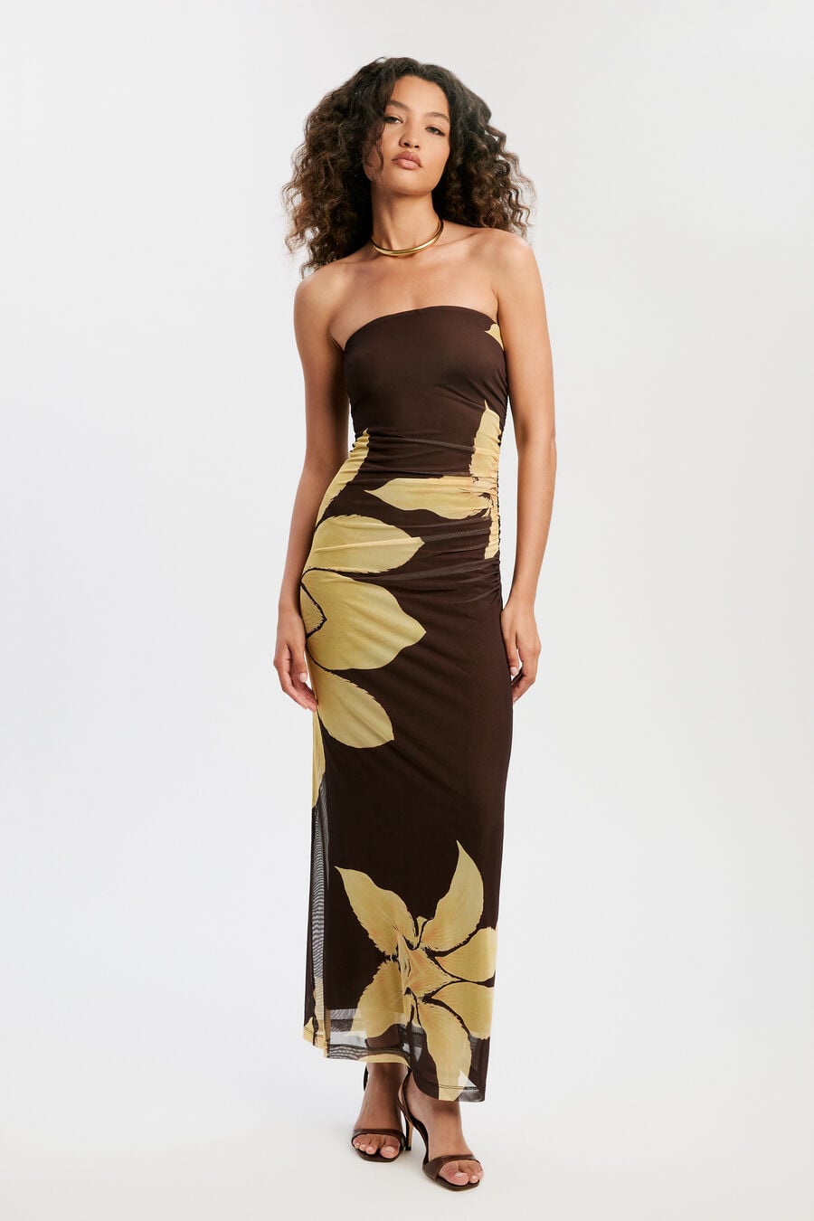 Ciera Strapless Mesh Dress