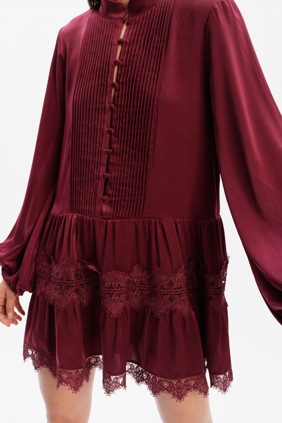 Antonia Lace Trim Mini Dress