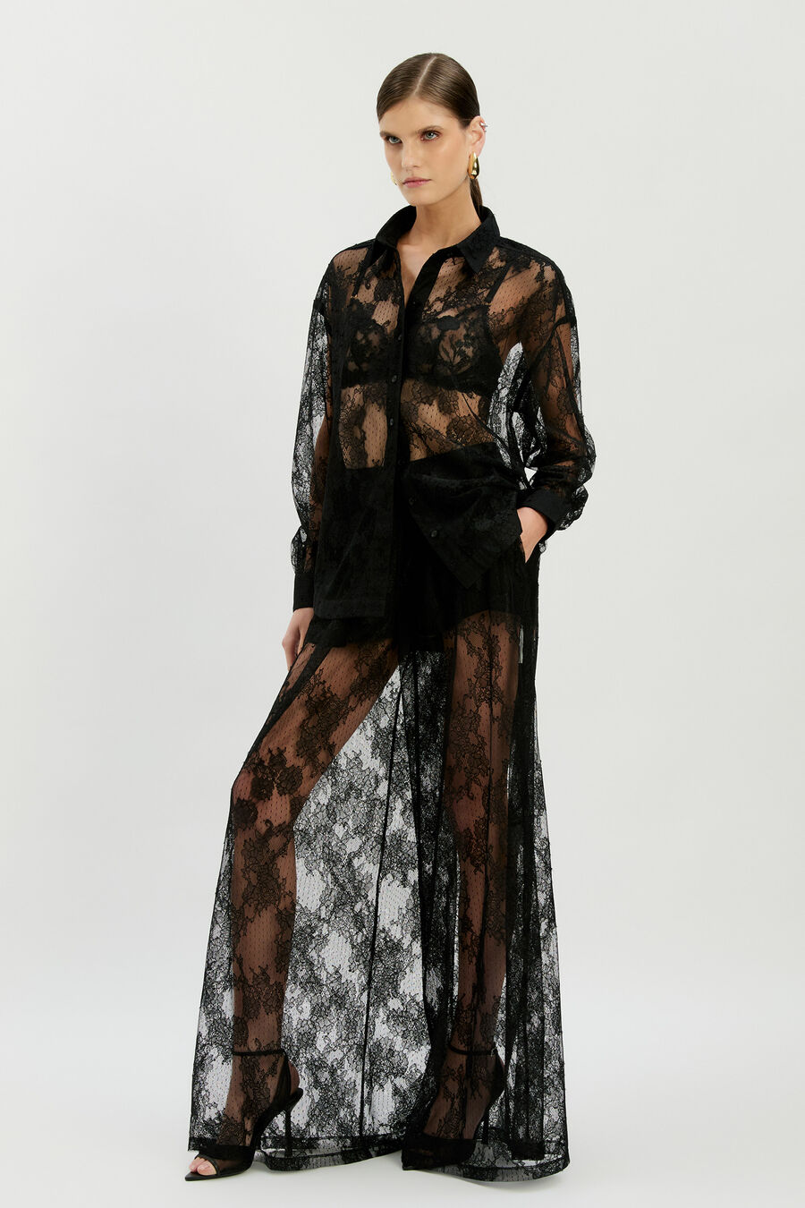 Aleida Oversized Lace Shirt