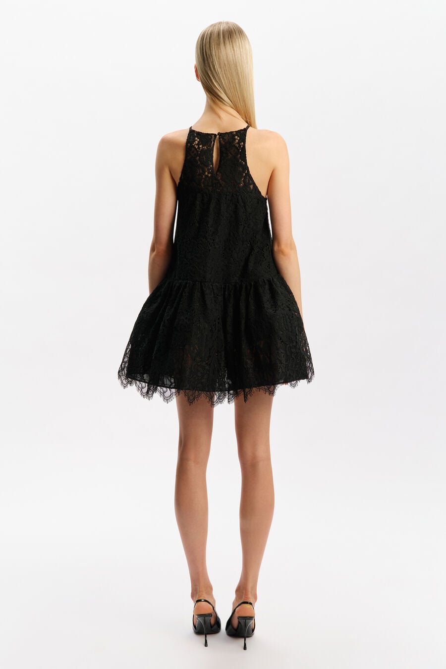EMMERY BABYDOLL MINI DRESS in colour Black