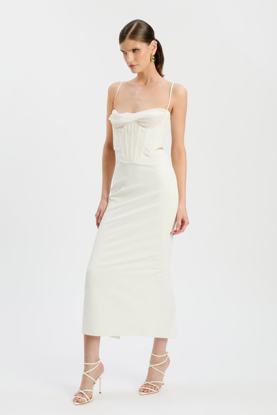 MARTINI MIDI DRESS in colour Ivory