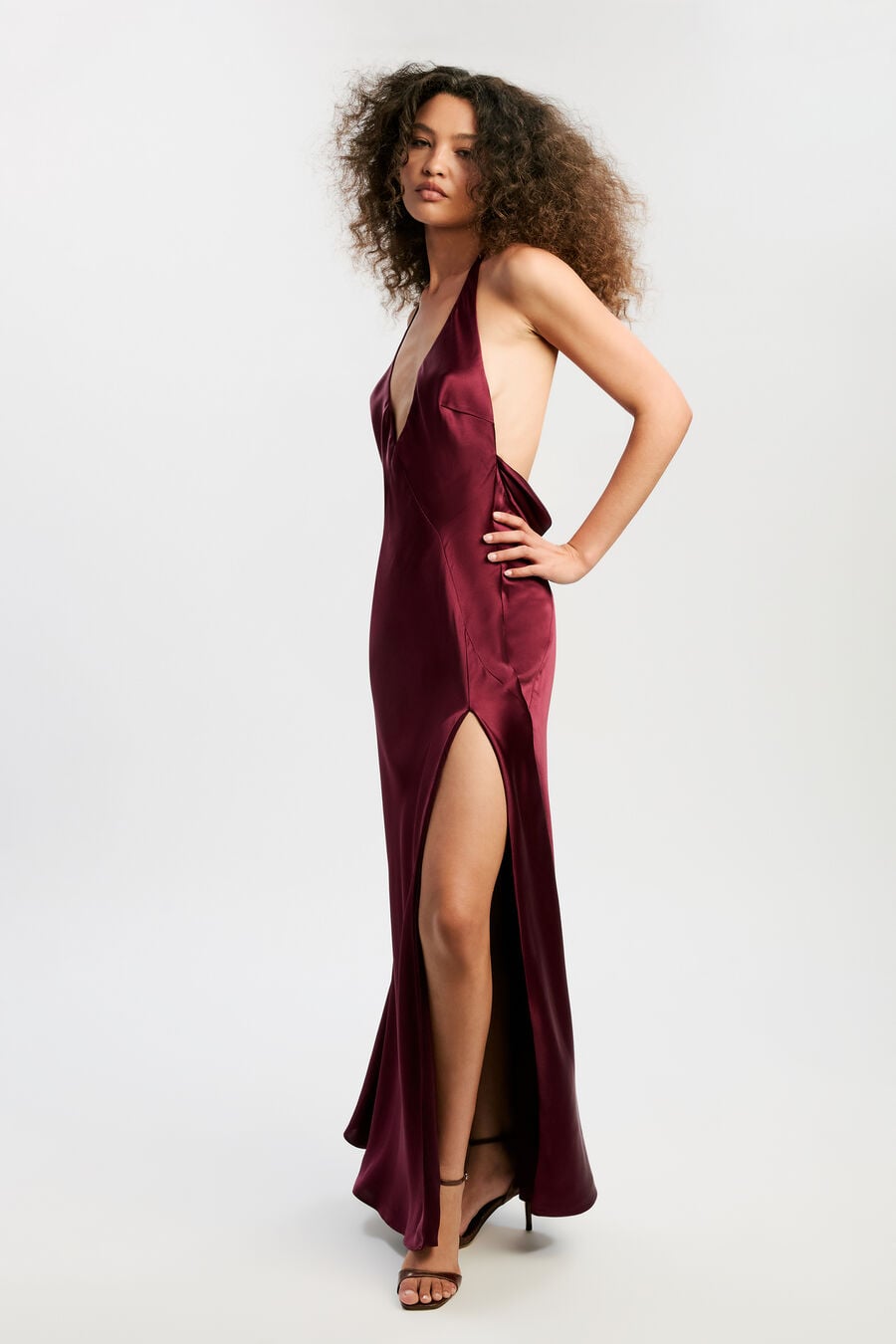 Citrine Halter Maxi Dress