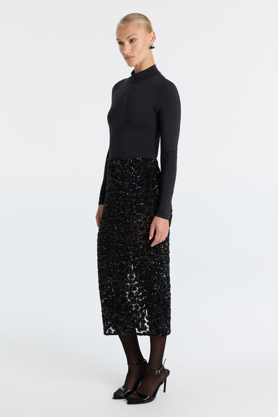 Sienna Sheer Sequin Midi Skirt