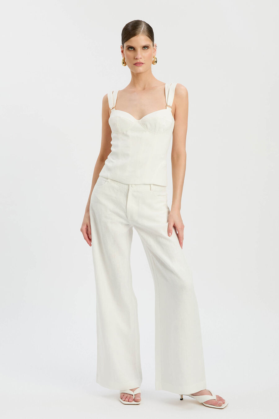 Serafina Linen Mid Rise Pant