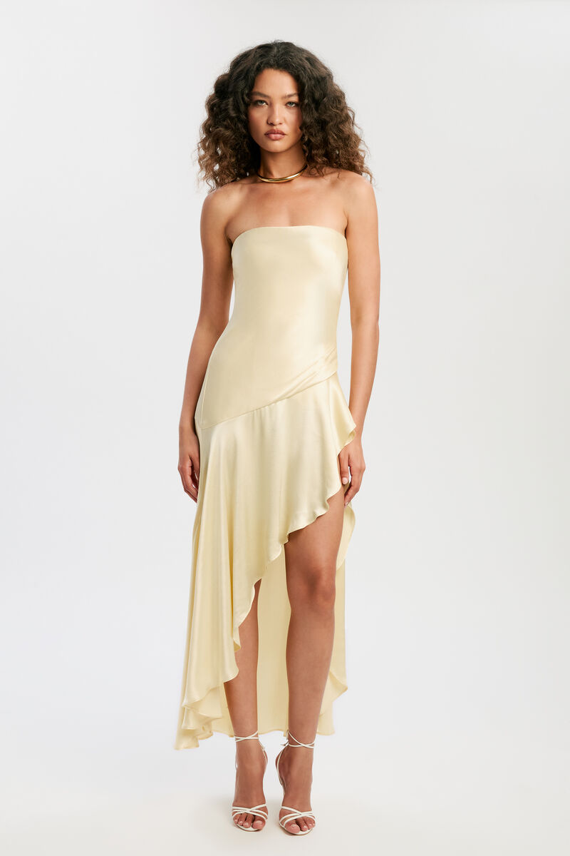 LORENZA MIDI DRESS in colour Buttercup