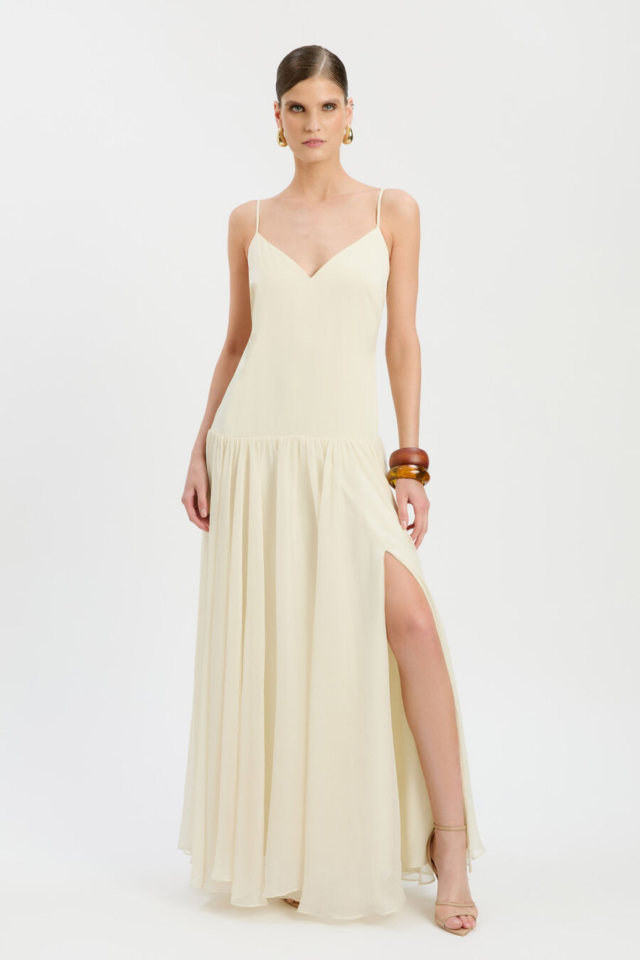 Linara Halter Neck Maxi Dress
