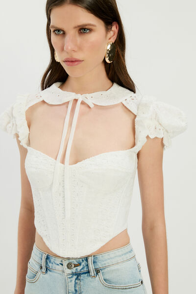 Allington Broderie Corset Top