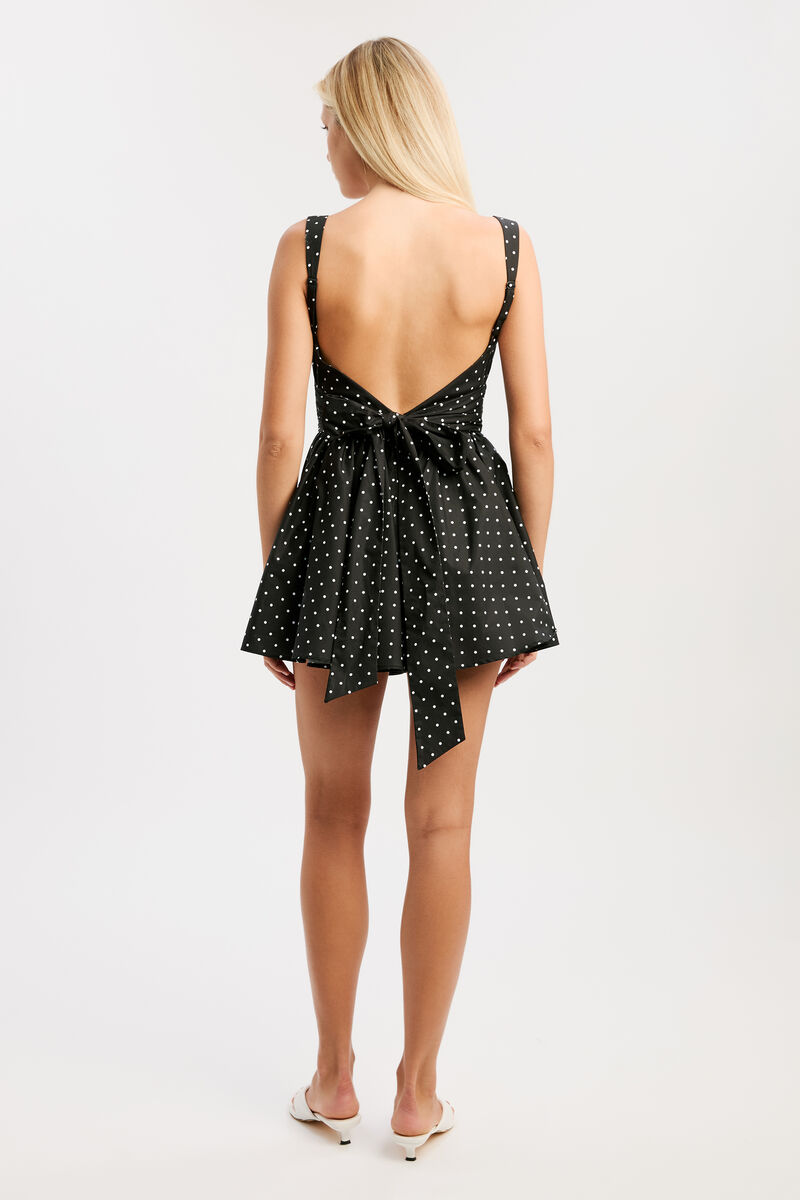COLETTA COTTON MINI DRESS in colour Black Spot