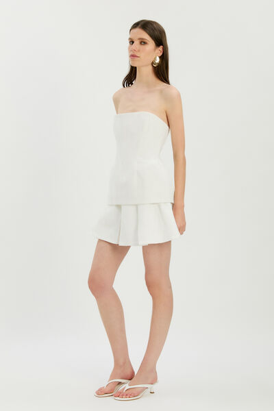 Helenia Linen Strapless Top