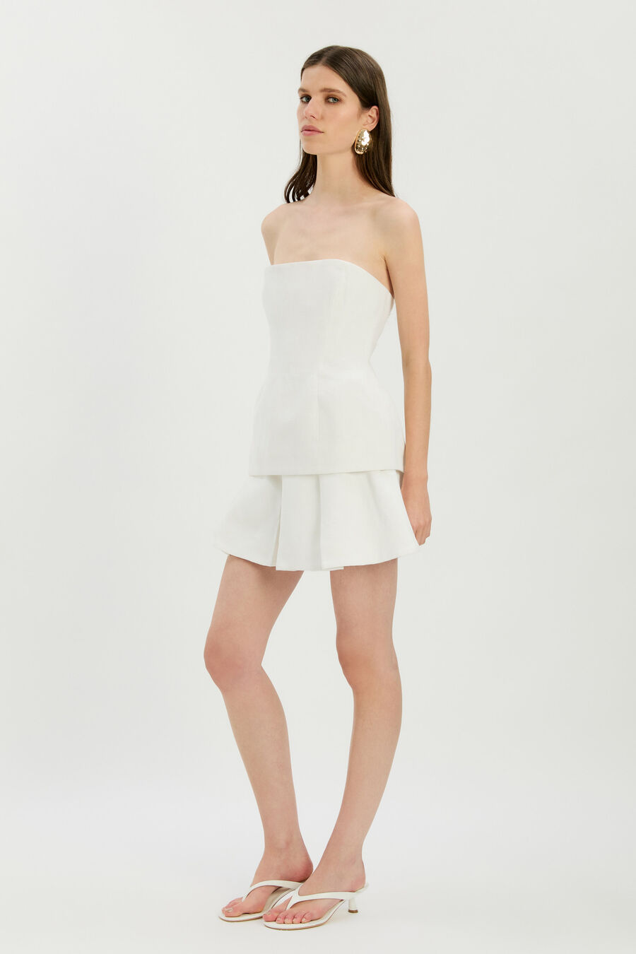 Helenia Linen Strapless Top