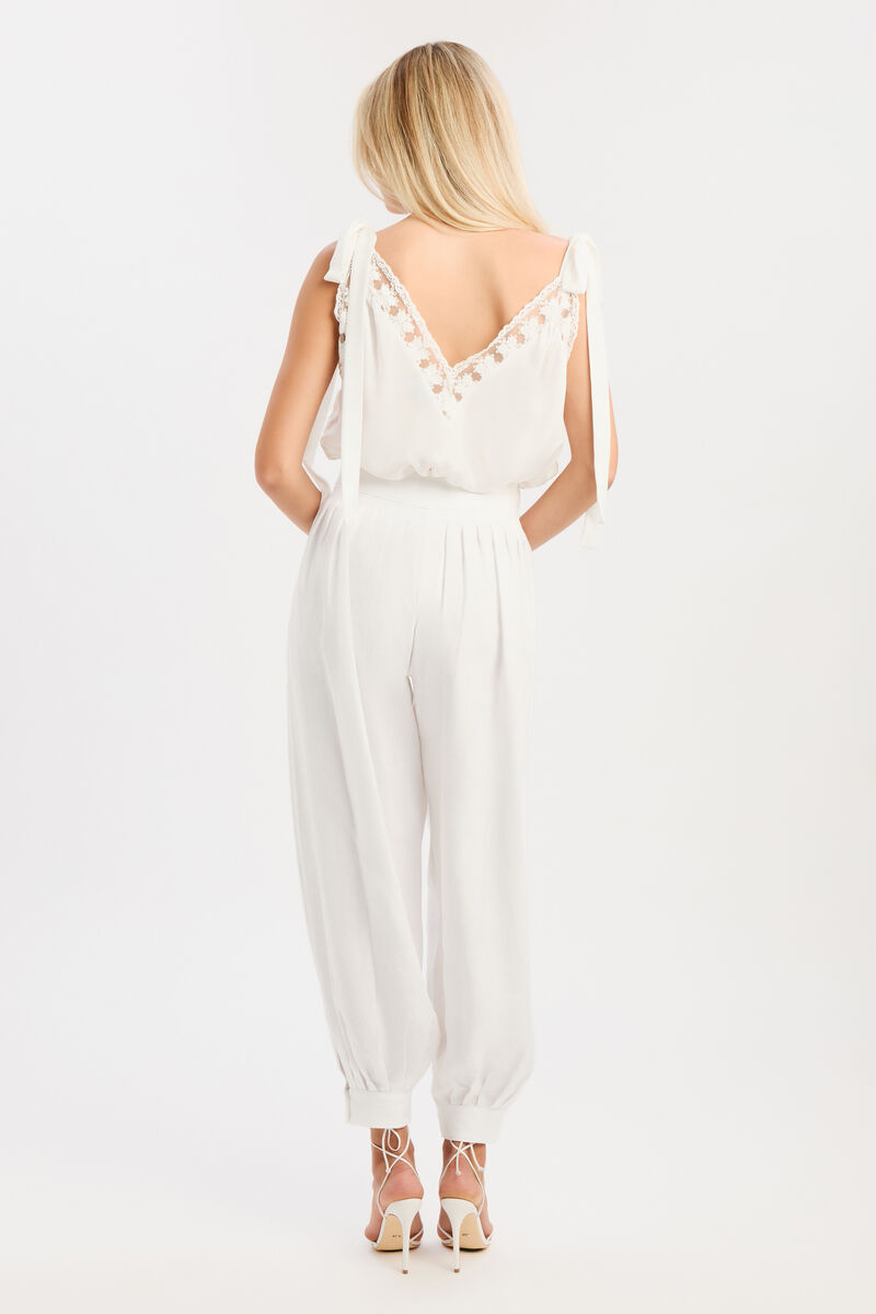 AUBREY TIE STRAP CAMI in colour Orchid White