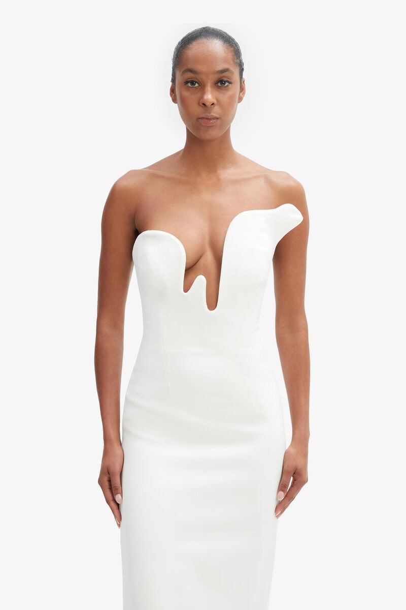 ROSALYN MIDI DRESS in colour ORCHID WHT