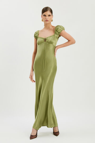 Stasia Satin Maxi Slip Dress