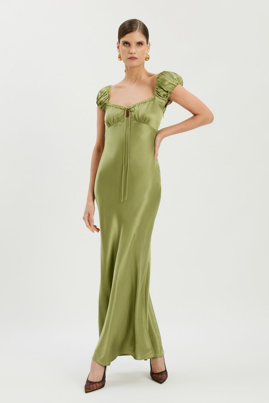 Stasia Satin Maxi Slip Dress