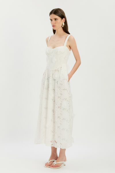 Adaline Broderie Midi Dress