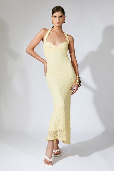 Mariko Halter Neck Midi Dress