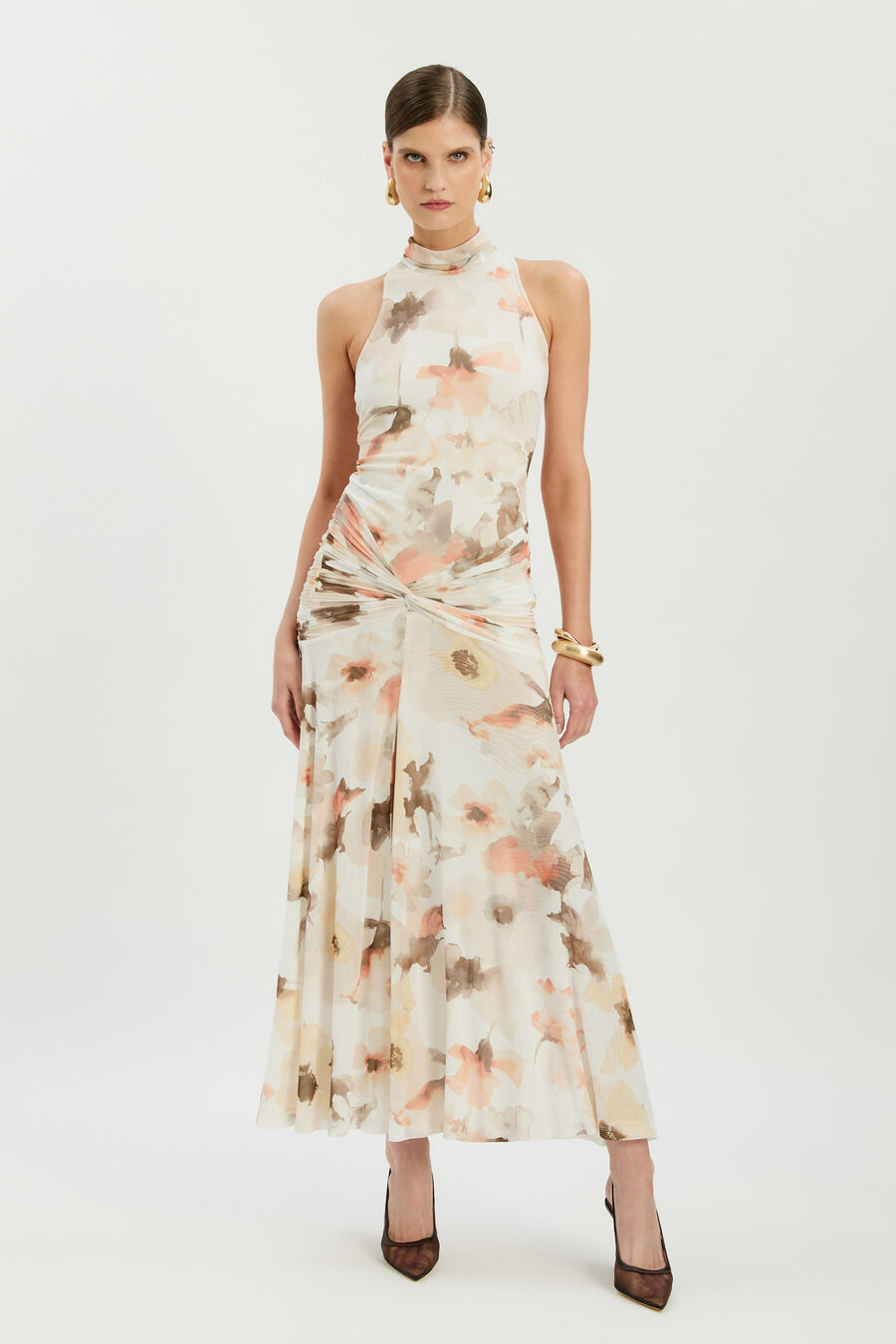 Leanna Mesh Midi Dress