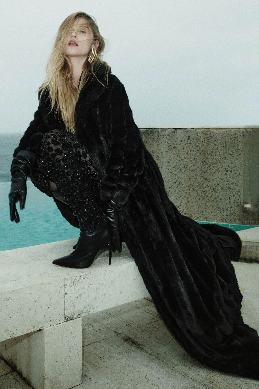 Marta Faux Fur Longline Coat