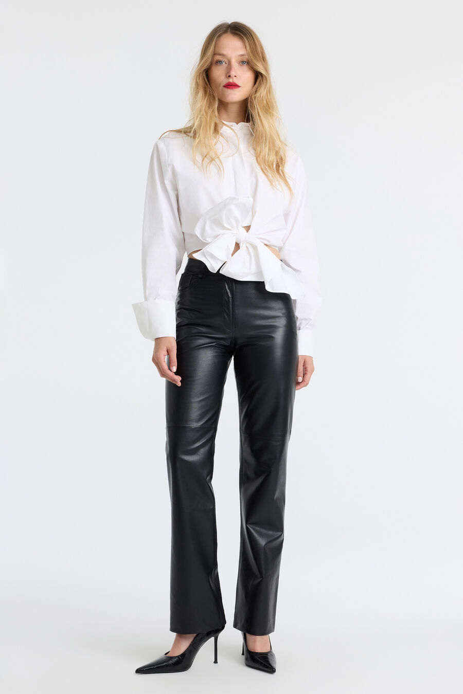 Devon Tie Front Cotton Shirt