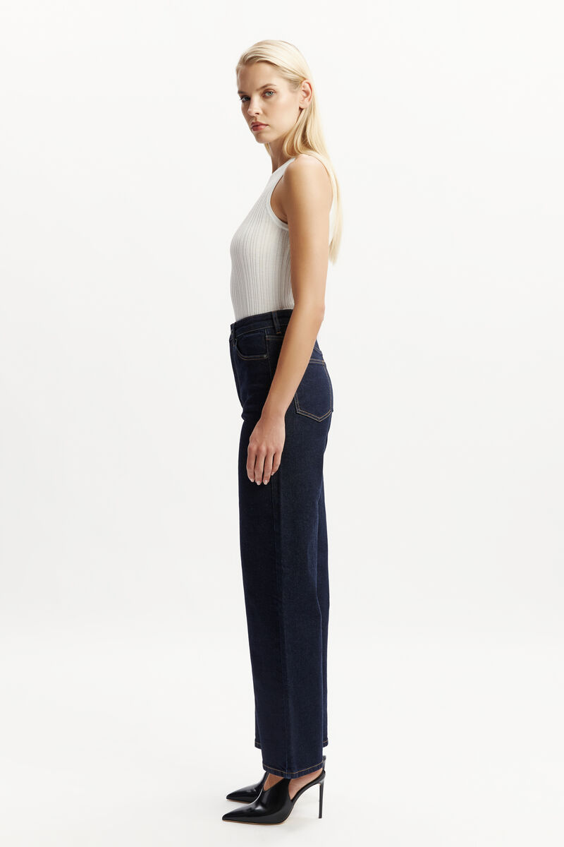 HEIDI WIDE LEG JEAN in colour Dark Denim