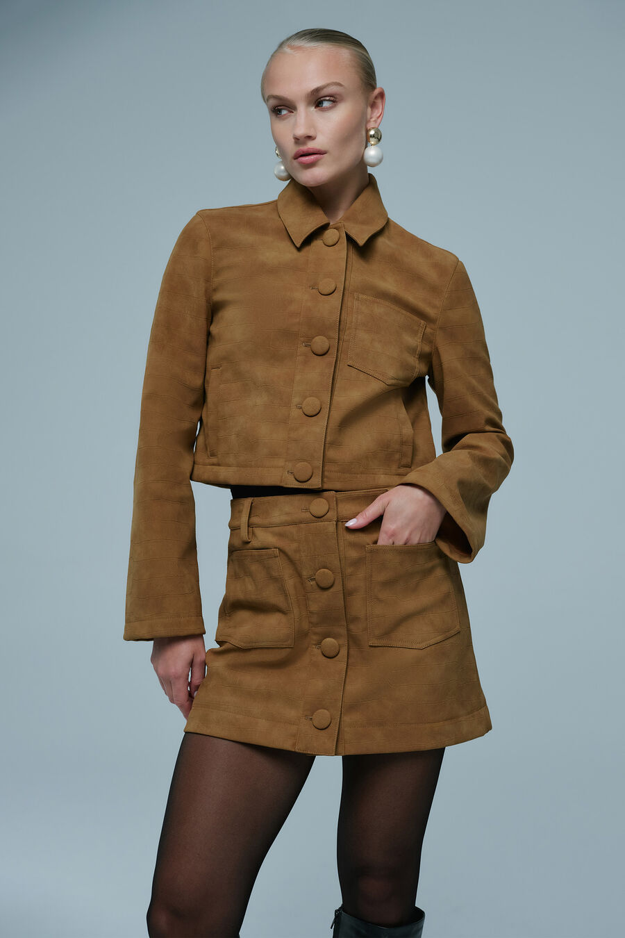 Lorenzo Croc Vegan Suede Shirt