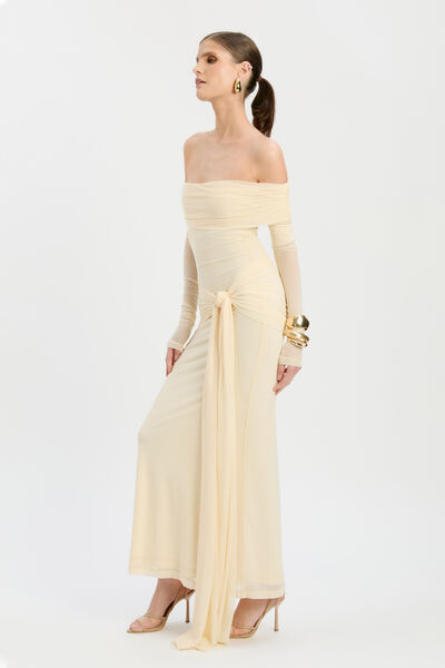 Selina Tie Front Mesh Dress