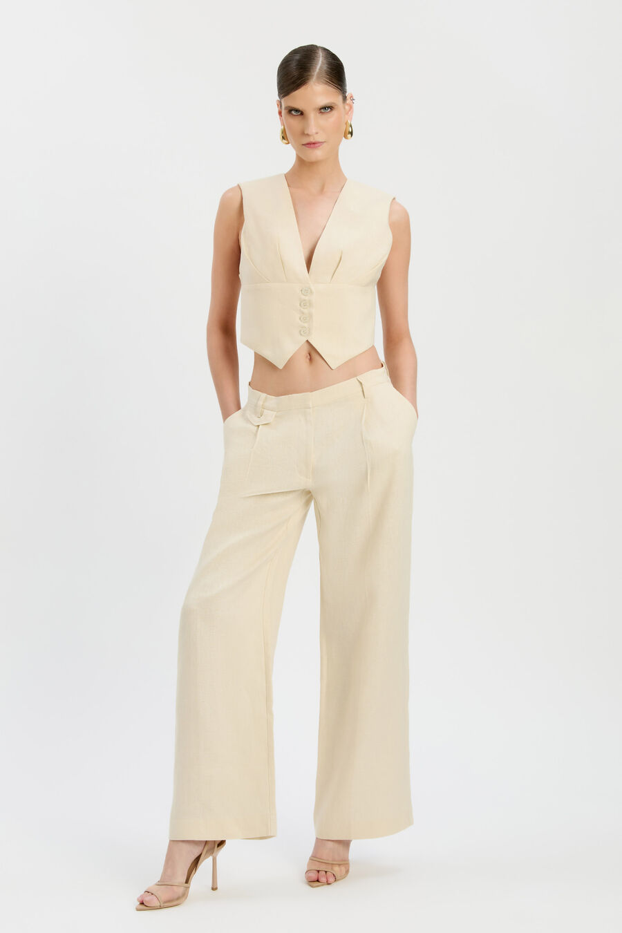 Geordy Hipster Linen Pant
