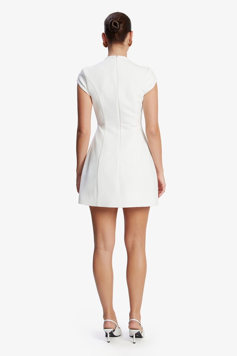 DELPHI HOURGLASS MINI DRESS in colour ORCHID WHT