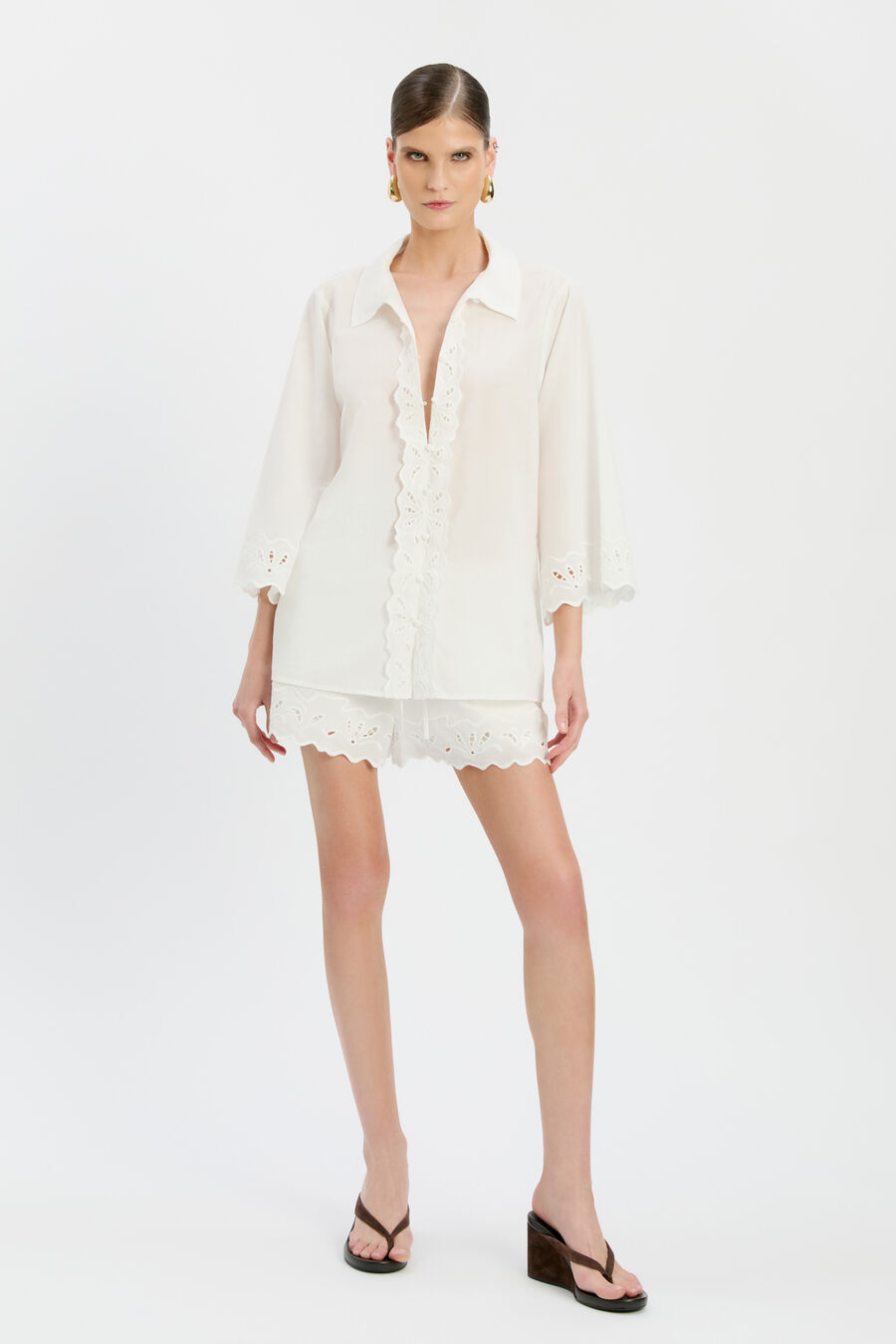 Aleria Cotton Short With Trim 